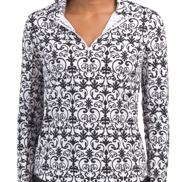 IBKUL Womens Norma Long Sleeve Mock Neck Top - Peri